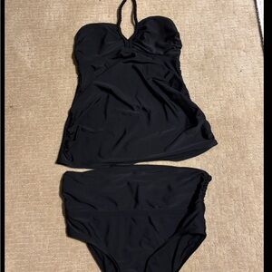 Maternity Black Halter Swimsuit